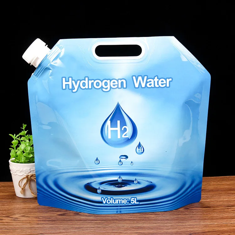 Food Grade BPA free 1.5L 2.5L 5L 10 litre large capacity portable outdoor camping Blue clear water bag plastic for juice liquid