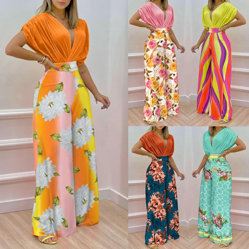 2021 Newest Design Casual Printing XL Plus Size Big Fashionable Summer Solid color sleeveless Obese  Two 2 Piece Set for Women