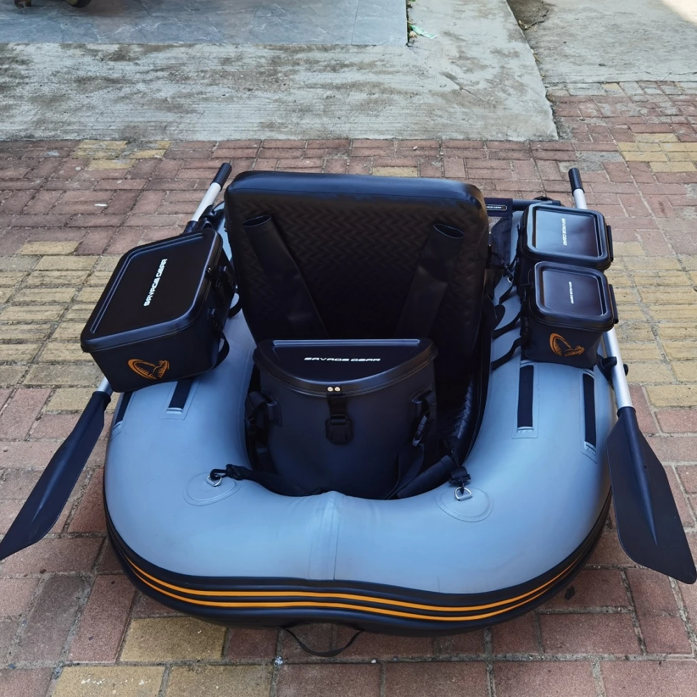 Inflatable Belly Boat One Person Pontoon Boats Thicken PVC Material Rowing Canoe Kayak for Fishing Enthusiasts