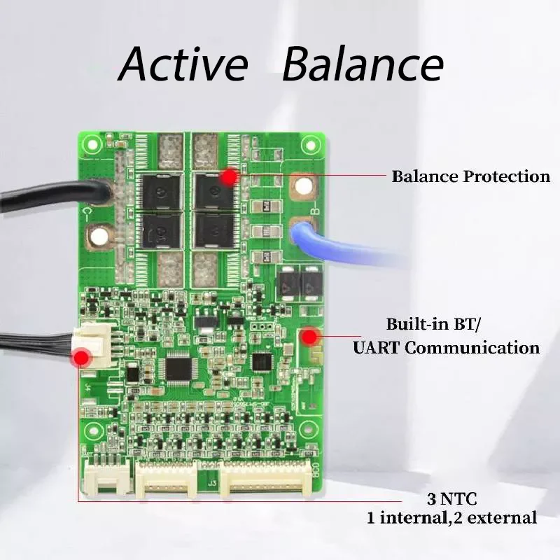 JBD Smart bms SP17S005 20A 30A Автоматическая идентификация 10S-17S один порт с балансиром и