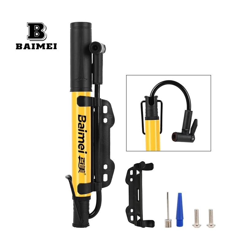 BM Mountain Bike Portable Floor Mini Gas Cylinder Mouth air Pump Bicycle Tire Pump