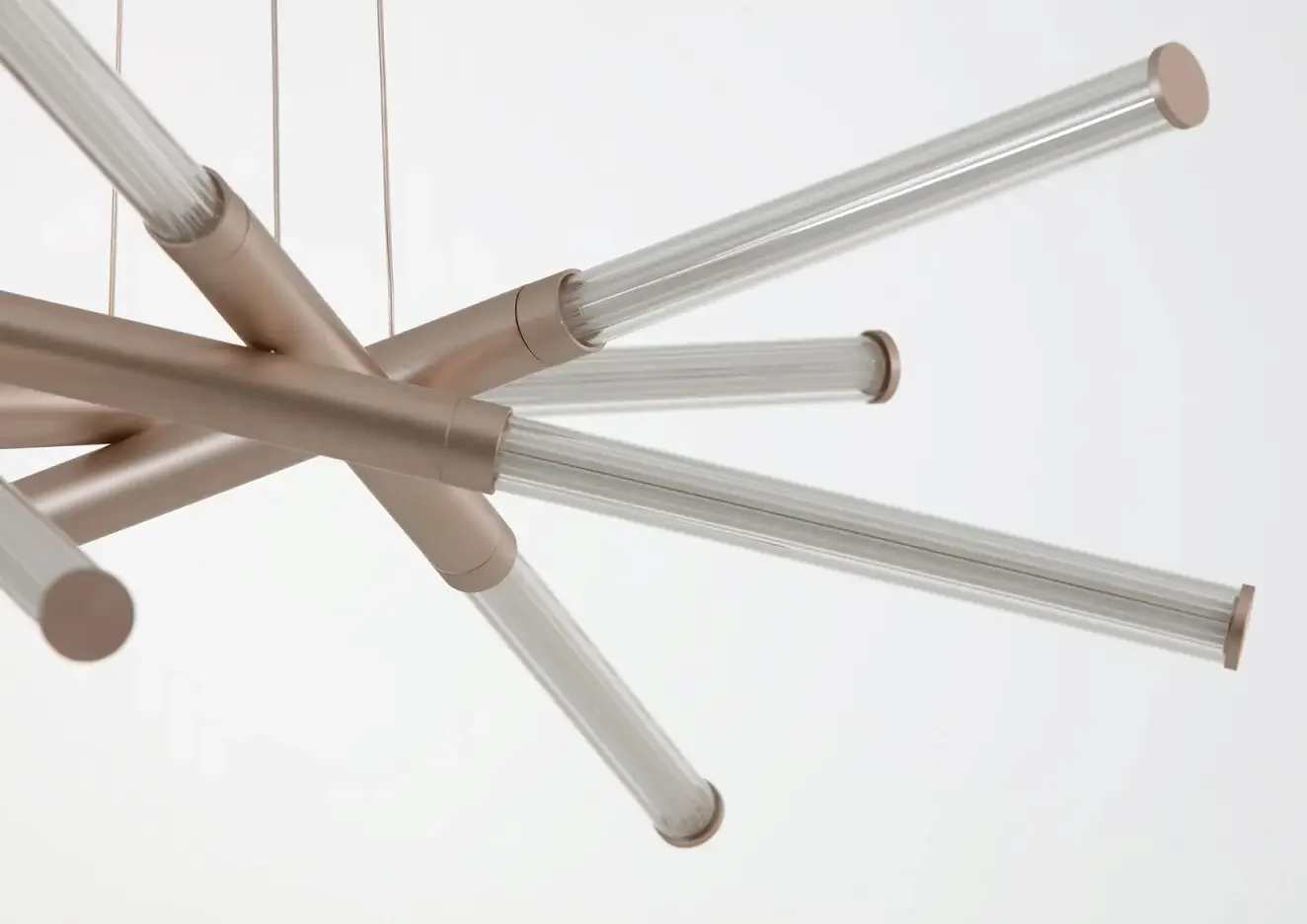 Nordic living room wrought iron glass chandelier modern minimalist creative personality LED living room bedroom chandelier