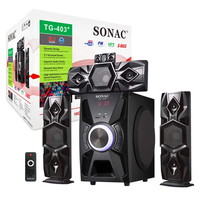 SONAC TG-403+ New 3.1 channel speaker mp 3 player active speaker 6.5 inch midrange speaker