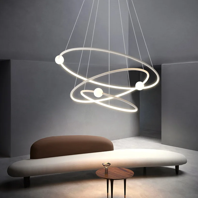 Nordic 3 Rings Chandelier room pendant lights luxury decorative lighting for Living Ding Room