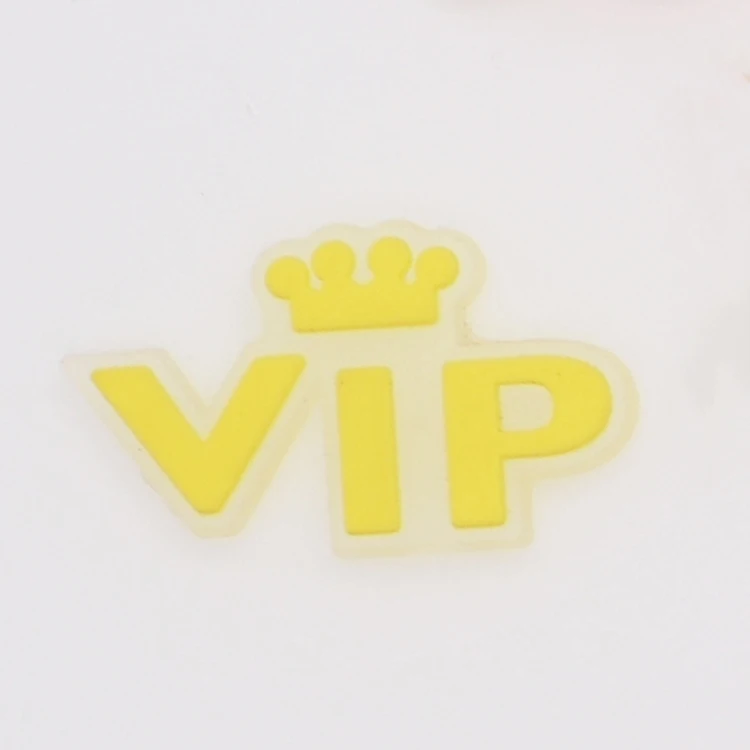 Custom Design 3D Laser 5 Panel logo Glow in Dark love Vip Kiss Oops Pvc Soft Rubber Patch for Clothing Bags Shoes