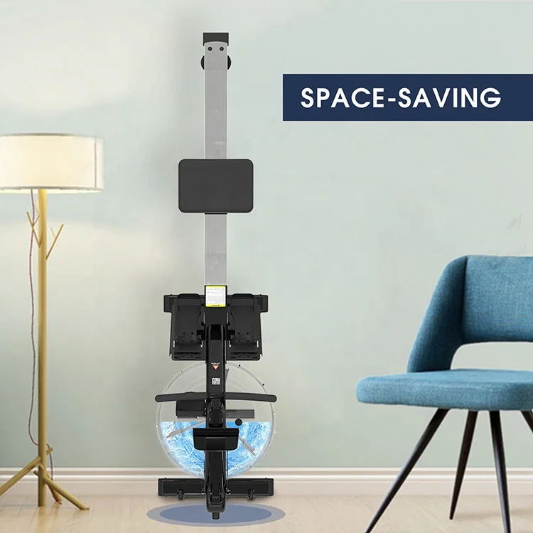 Innovative products Silver/Matt Black Steel Water Rowing Machine Use Home