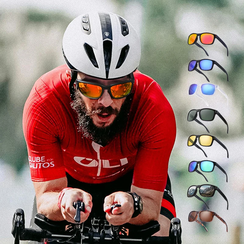 Wholesale Stock Custom Fashion Polarized Cycling Driving Square Polarized Myopia Sports Women men Sunglasses