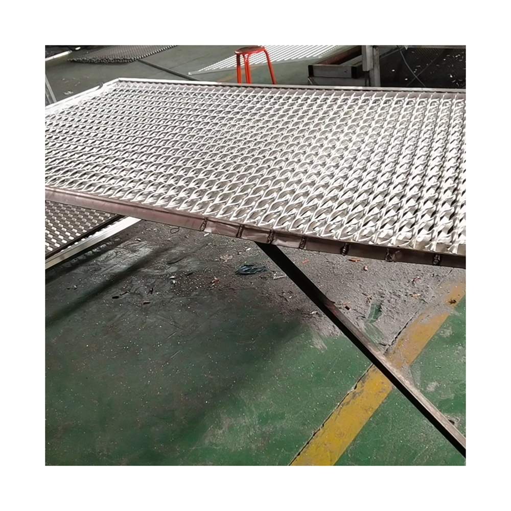Building material Framed Aluminum Expanded Mesh facade Cladding with frame