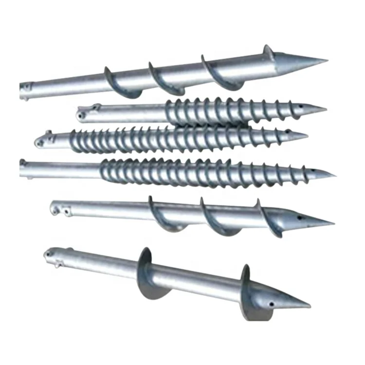galvanized helical screw piles for solar/timber house/fence foundations
