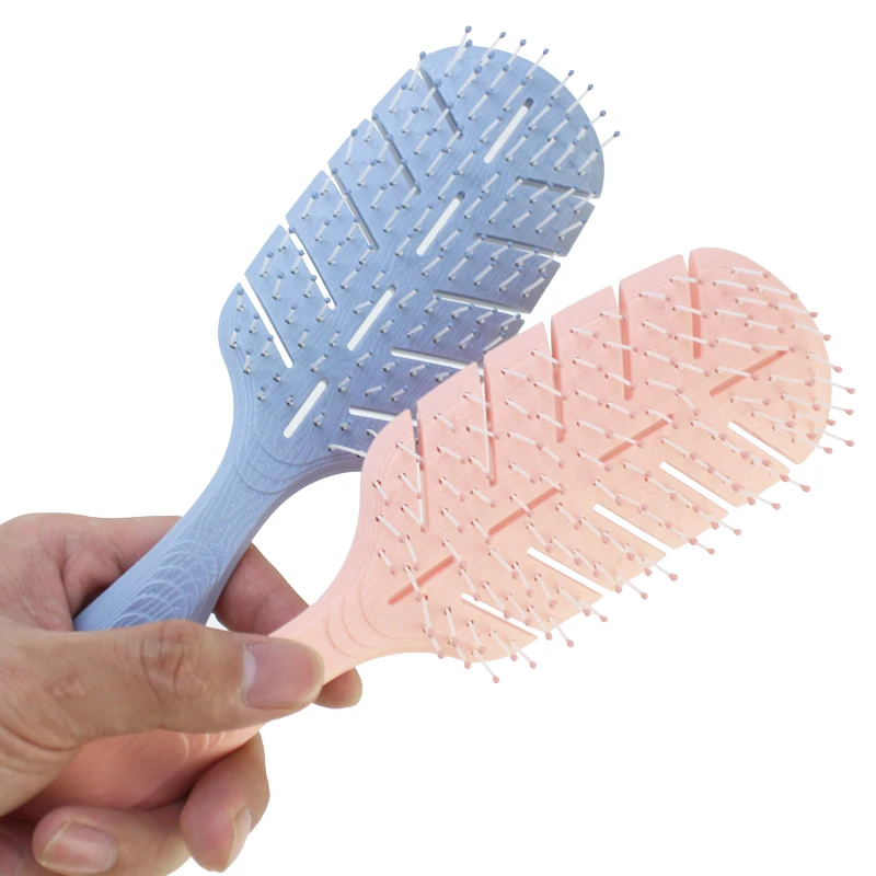 new arrivals Leaf Shape Detangling Hair Brush Wet Dry Hairdressing Styling Hair brush with Nylon Teeth cepillo para el cabello