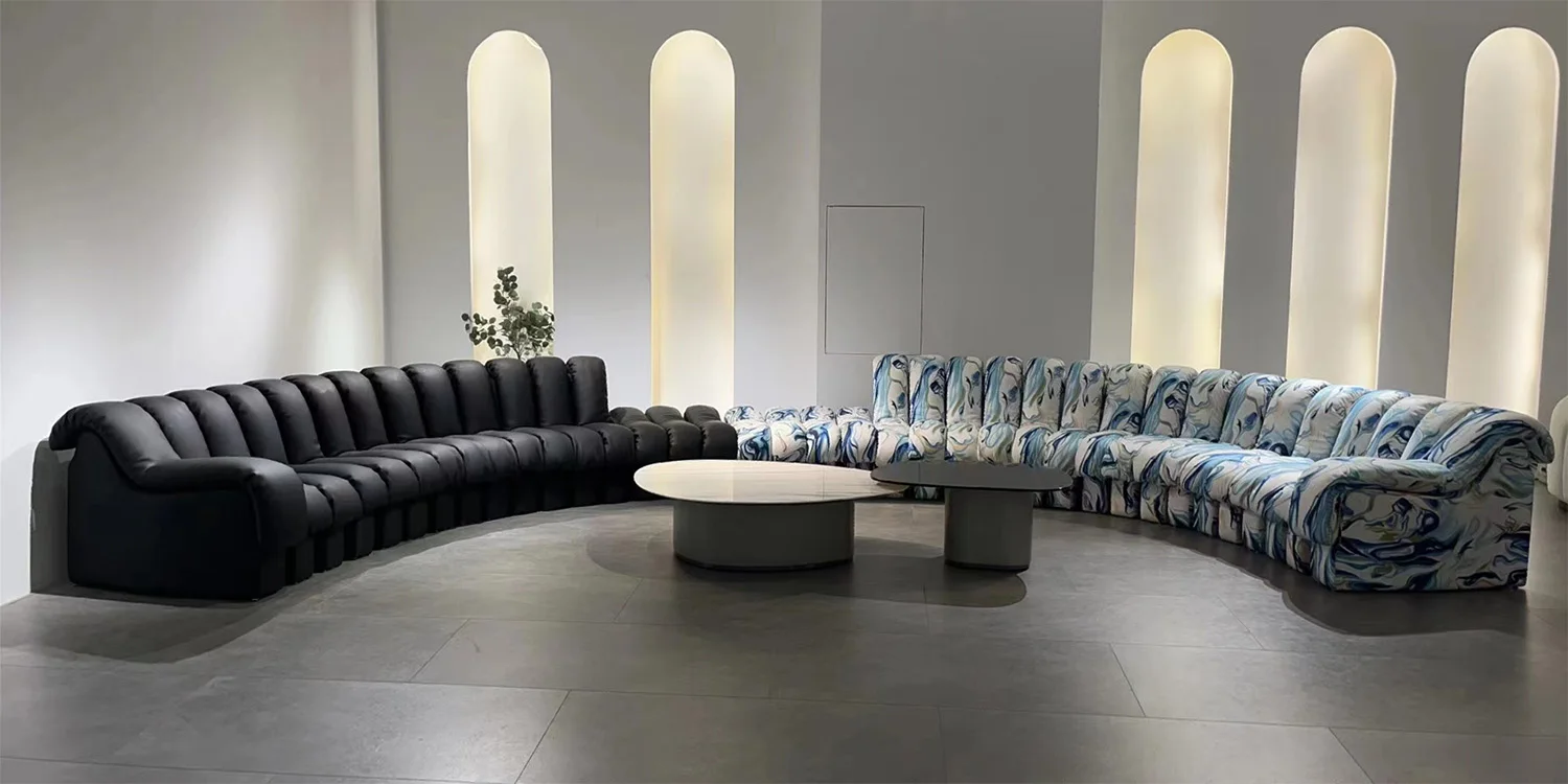 Gainsville Hot Sell Creativity Snake Sofa Hotel Hall Leather Sofa Italian Design Villa Couch Modern Living Room Sofa