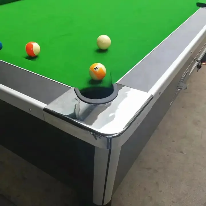 Manufacture factory cheap slate stone marble 8ft token coin operating Pool Table Billiard Table