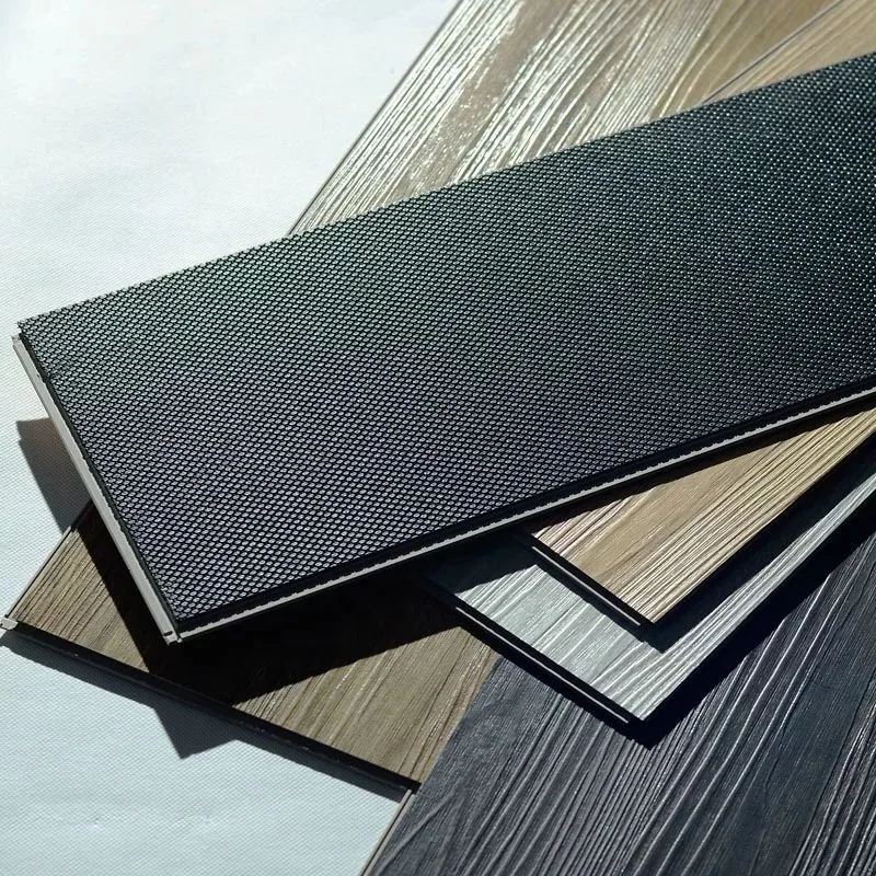 Wood Grain Commercial Grade Plastic Vinyl Floor SPC Rigid Core LVP Vinyl Tiles With 1.5mm Ixpe Foam