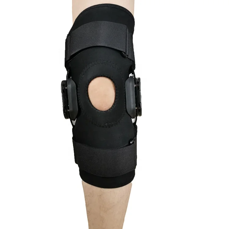 Adjustable Neoprene hinge compression sleeve for knee brace