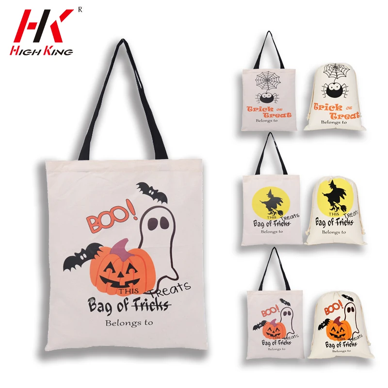 
HighKing 2021 wholesale halloween bags for children, cute halloween candy bag 