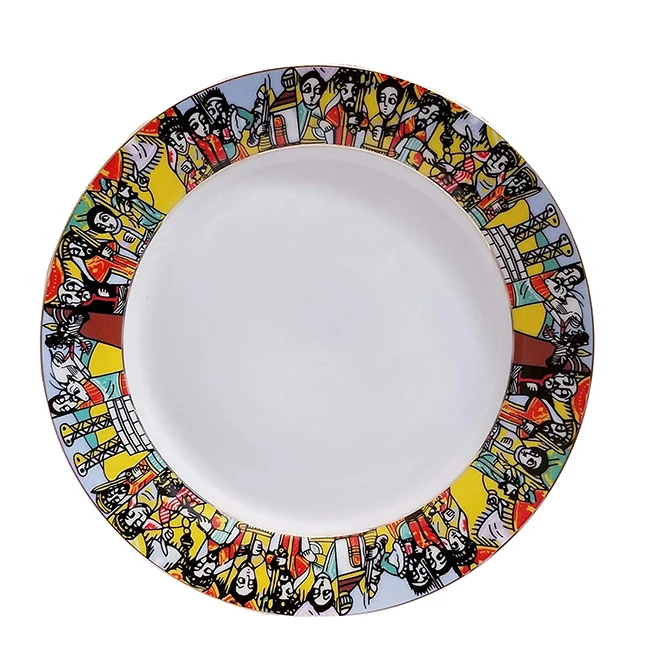 Недорогие тарелки 7,5 дюйма, 10,5 дюйма, классические тарелки с надписью Queen of Sheba, фарфоровые керамические тарелки с логотипом на заказ, тарелки