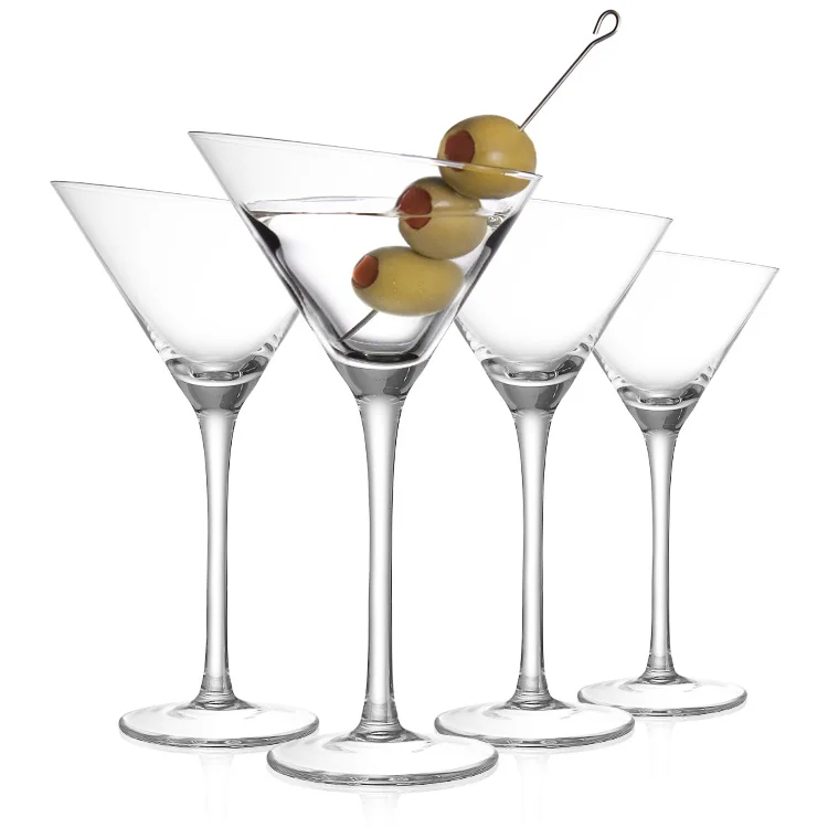 crystal brandy glass Coupe margarita glasses 180ml 6oz  Hand-Blown Crystal Martini Glass Unique Art Deco Cocktail Glasses