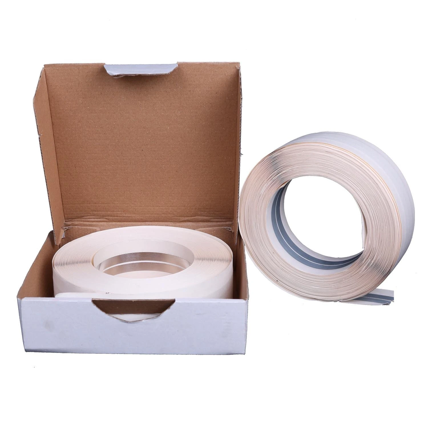 NQFIBER Silver Gray Metallic Coated Fabric Dry Wall Roll 30mts Kinesiologie-tape Metal Detectable Reel Saw Flexible Tape