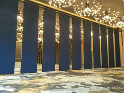 65mm luxury customized acoustic hotel movable fold wall partition with door temporary walls