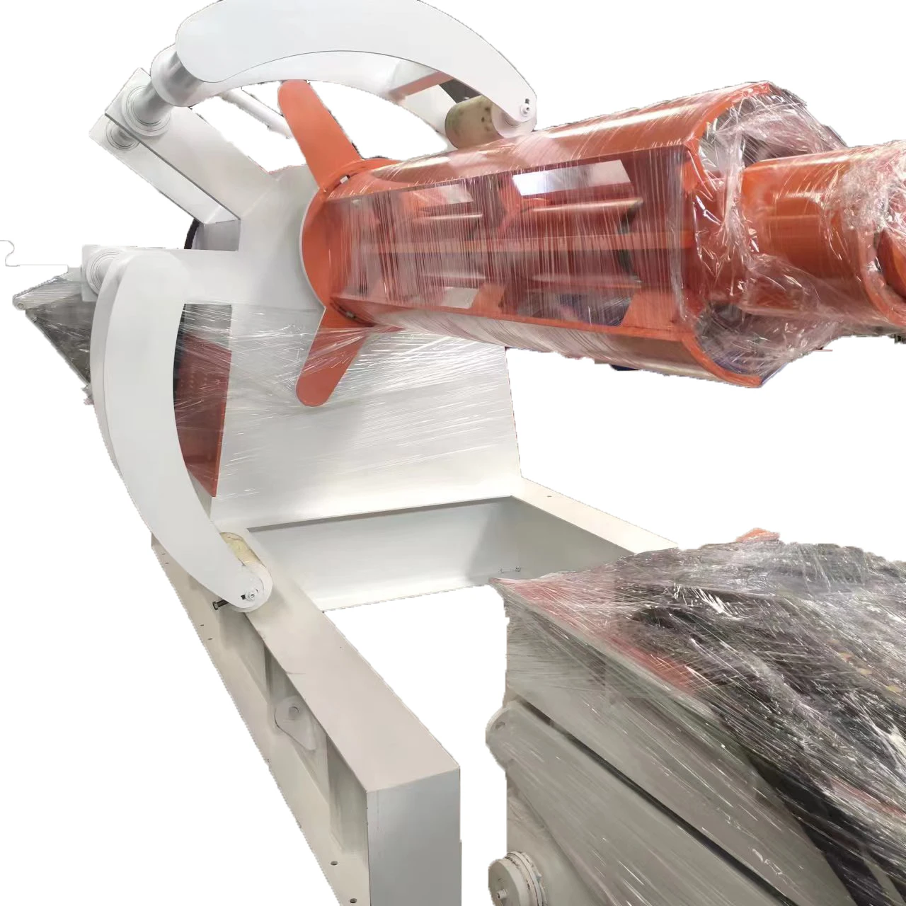 10 Tons Unwinder Unit Hydraulic Decoiler Automatic Uncoiler With Loading Car