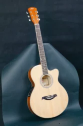 40 inch acoustic guitar cheap slim body  high gloss acoustic guitar with pickup