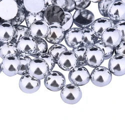 Meiyin Meilin 2mm 4mm 6mm 8mm 10mm FlatBack Pearl Half Round Beads abs Flat back loose pearls jewelry Decoration
