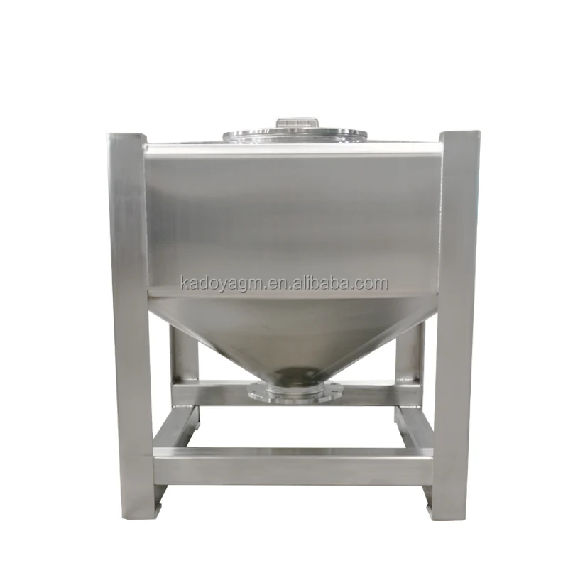 1000L 265 gallon IBC food grade powder tank storage tote tank Cone shape stainless steel IBC tote container CE certificate