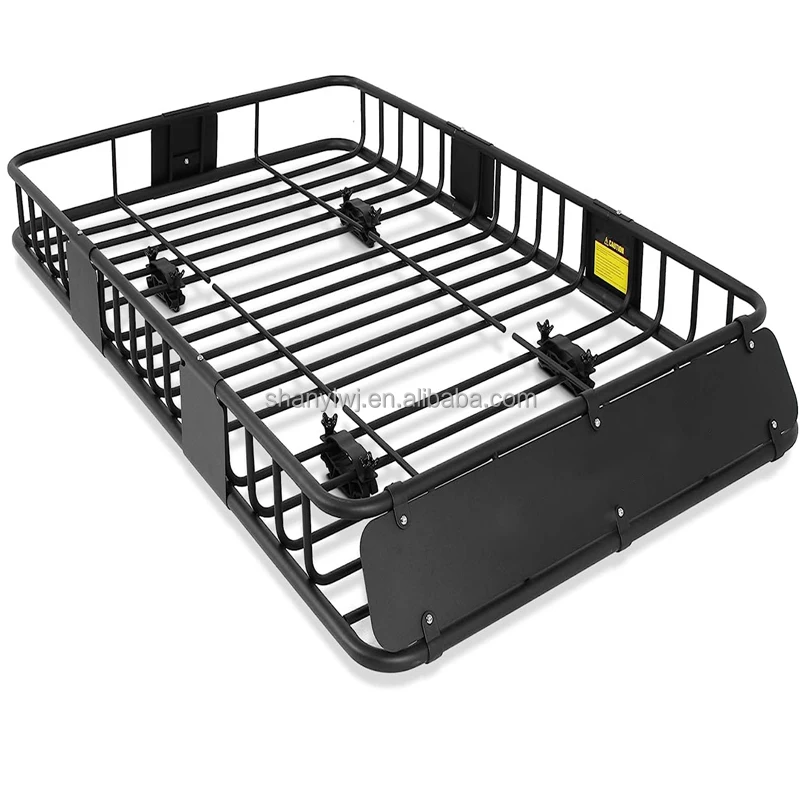 TOOTUFF 64 x 39 Inch Universal 150LB Heavy Duty Roof Rack Cargo with Extension Car Top Luggage Holder Carrier Basket