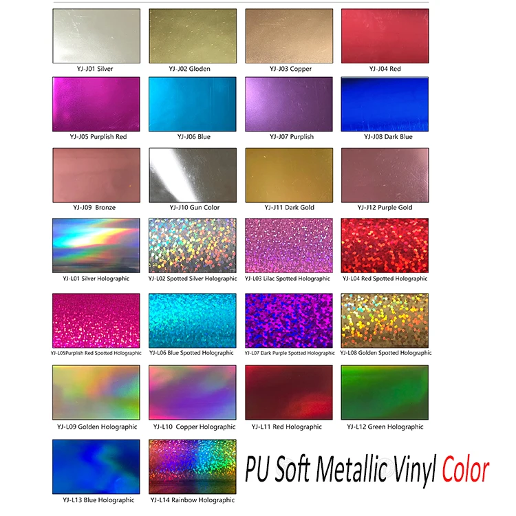 Custom iron on printable print film clothing label Soft Metallic heat transfers vinyl for tshirts transfer printing