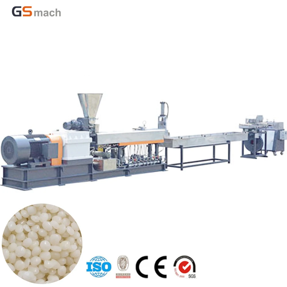 PLA biodegradable granules making machine twin screw extruder machine corn starch biodegradable granules machine