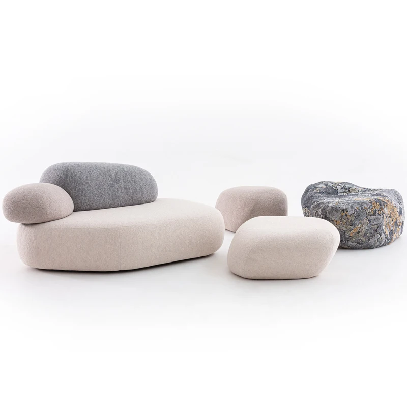 Italian light luxury simple cloth multi-shaped free combination module living room sofa