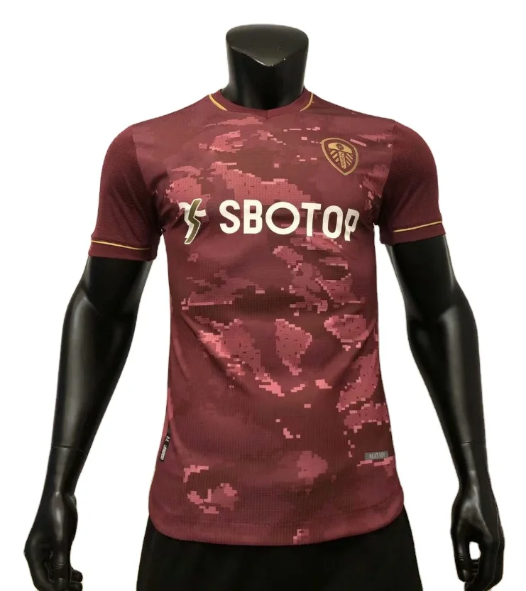 
2021 High Quality Leeds United Home and Away Shirt Short Sleeve Football Suit Adult Training Suit Leeds United Kids Suit 