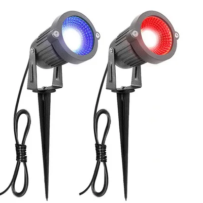 Умные светодиодные Ландшафтные светильники с изменением цвета RGB светодиодный садовый светильник для дорожек подставкой-шипами и ландшафтный