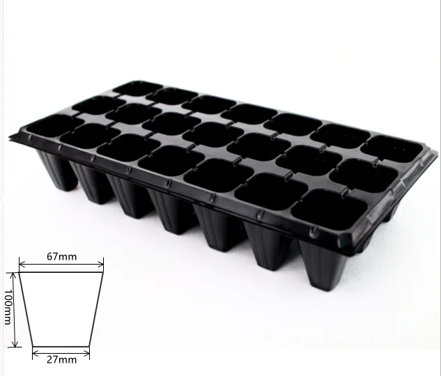 21 nursery cells Factory Direct Produced High Quality Plastic Nursery germination tray PET microgreen trays Used Many Times
