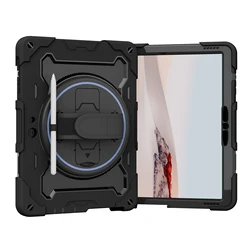 New Style Silicon+PC Hybrid Rugged Case 360 Rotation Heavy Duty Shell Tablet Cover for Microsoft Surface Go 1 2 3