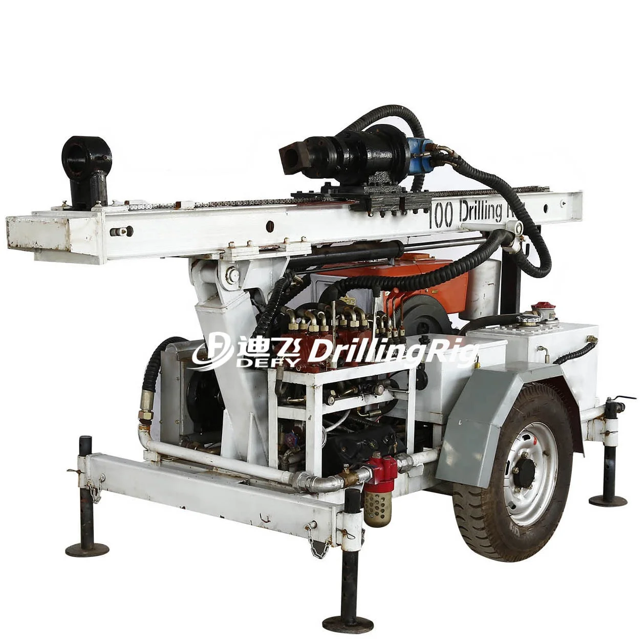 DFQ-100W Trailer Mounted Used Portable Water Well Drilling Rig for Sale