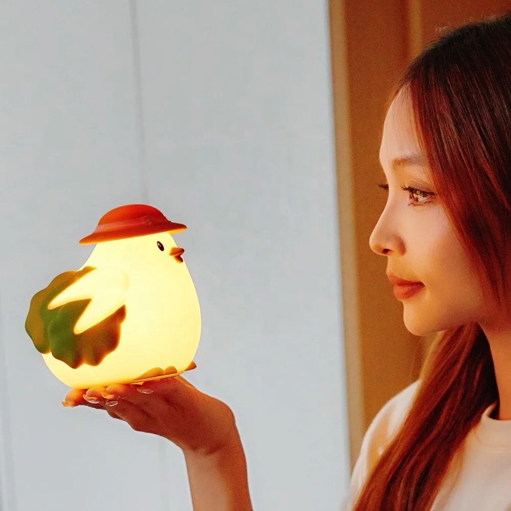 Creative Animal-Shaped LED Night Light for Bedroom and Hotel Tap Light with Warm White Color Battery Operated 5V Input