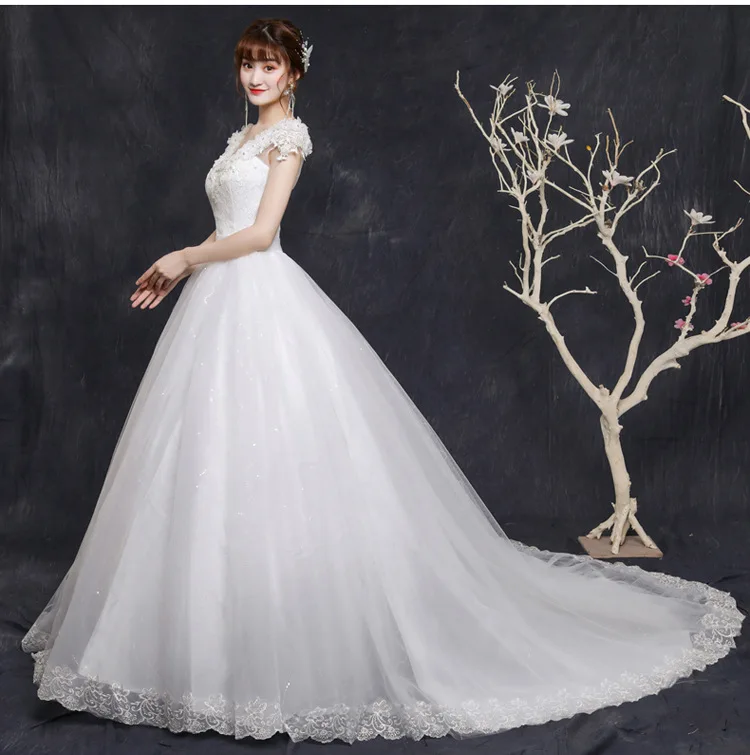 Vestido De Novia Новое поступление свадебные платья с двумя плечами длинные винтажные Свадебные на шнуровке