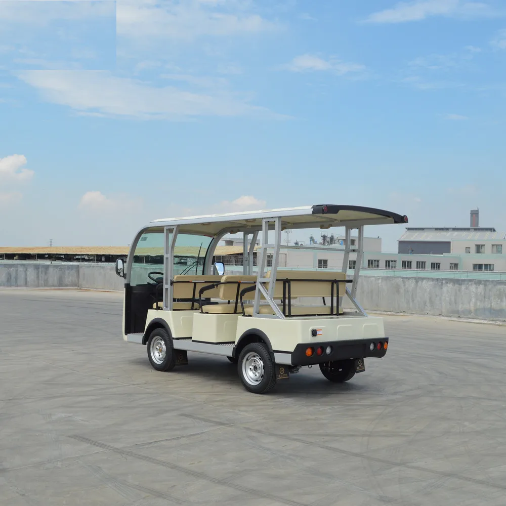 8 Passengers Electric Mini Tourist Bus Sightseeing Golf Cart Without Doors 48V AC System LT-S8.C