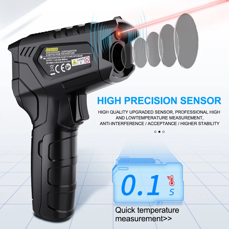 MESTEK IR01B Handheld Digital Thermometer -50 to 550 degree Non Contact Digital Thermometer for industry IR01B