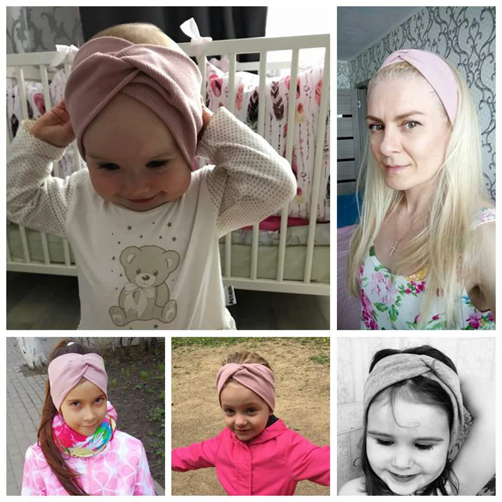 Women Headband Cross Top Knot Elastic Hair Bands Rib Cotton Girls Sports Yoga Hairband Hair Accessories Twisted Turban Headwrap