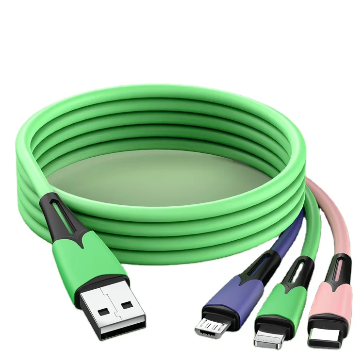
2021 Japan best seller 3 in 1 charging cable factory directly supply custom logo available wholesaler needed 