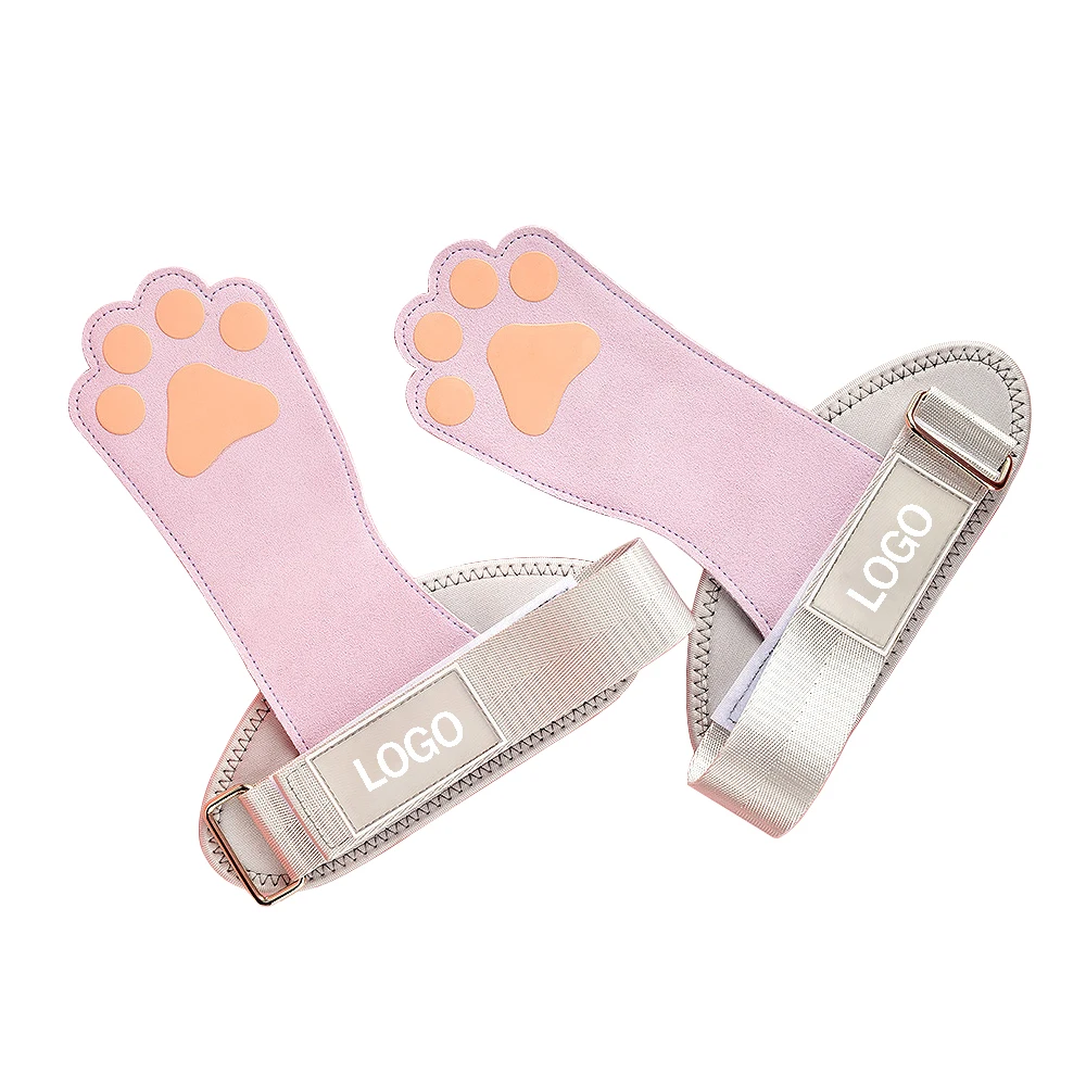 Custom High quality pull up Weight Lifting Type fitness Bar Grips gymnastics palm protectors leather Hand Grips for Girls Woman