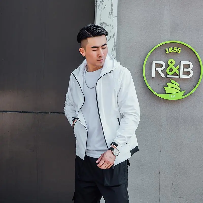 High elastic thin spring antumn 88% polyester 12% spandex cotton outdoor jackets