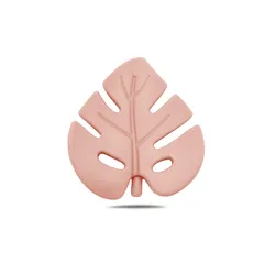 New Leaf Shape Food Grade Silicone Baby Teether Bpa Free Soft Silicon Smoothing Teething Toys Wholesale Newborn Food Teethers