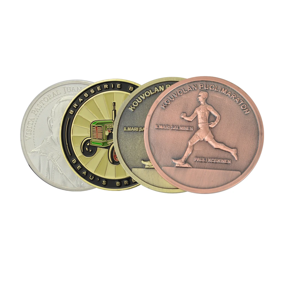 Customized Old Solid Gold Silver Bullion Colored Personal Coin no minimum