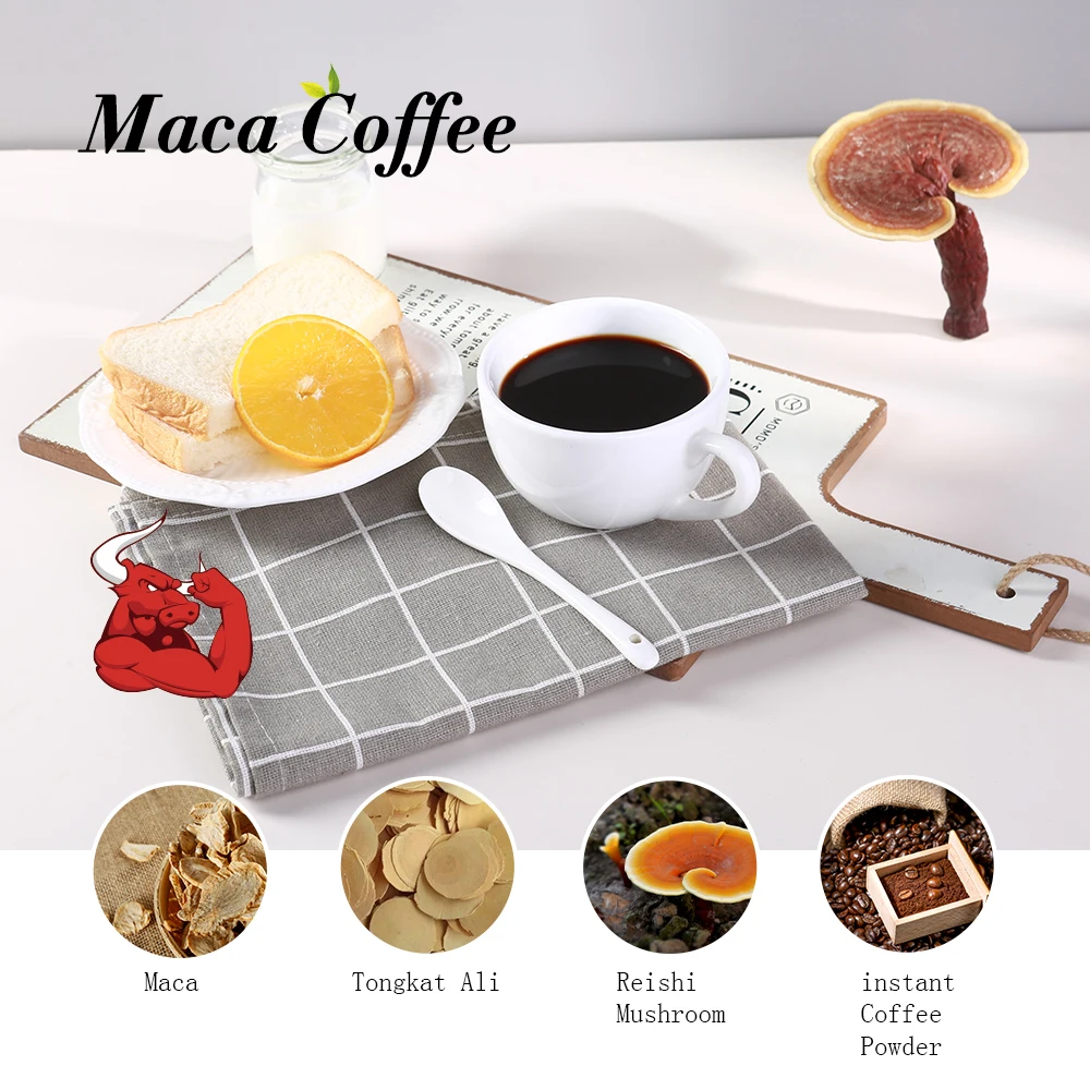 
 Herbal Strong Man Power Tongkat Ali Ganoderma Maca coffee  