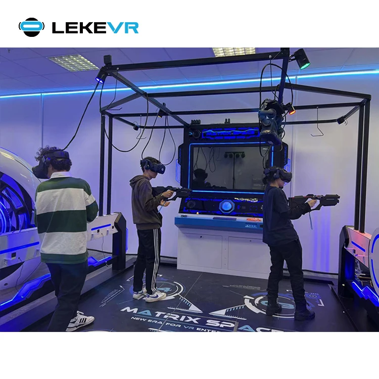 LEKE VR Аркадный Игровой Автомат 4 игрока симулядора виртуальной реальности 9D Арена оборудование