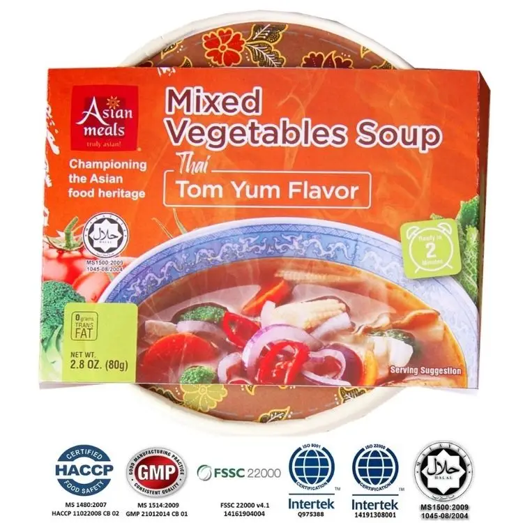  Оптовая продажа высокое качество малайзийский Халяль вкусные смешанные овощи суп тайский Tom Ням вкус мгновенного