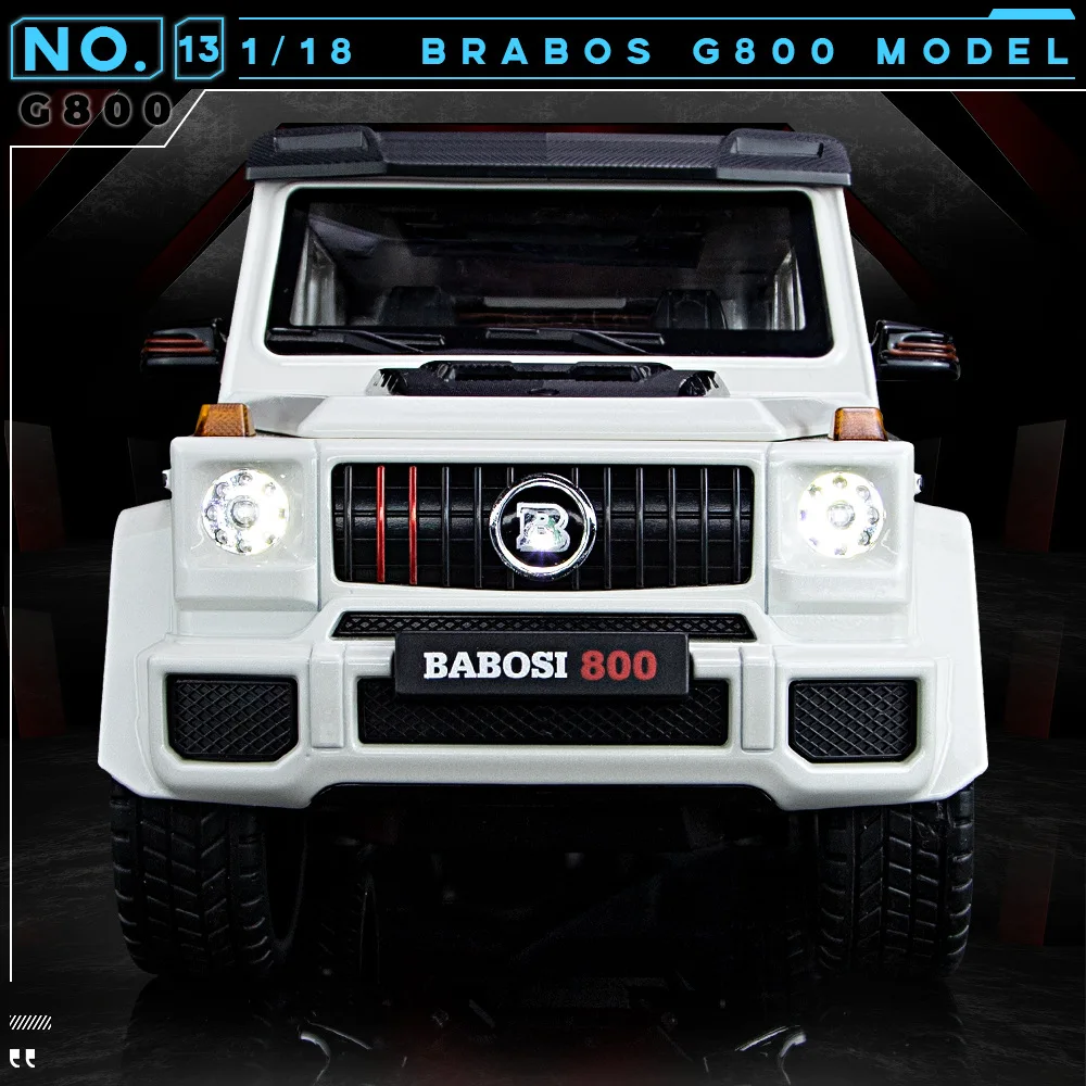 Foreign trade NEW Simulation die cast car model 1:18 Big G Car Model Simulation Light Spray Toy Lighting and music